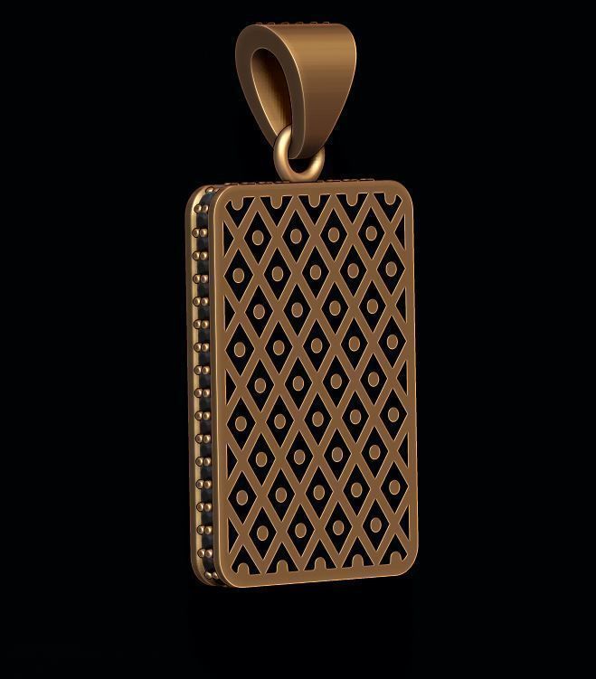 Joker playing card pendant 3D print model_2