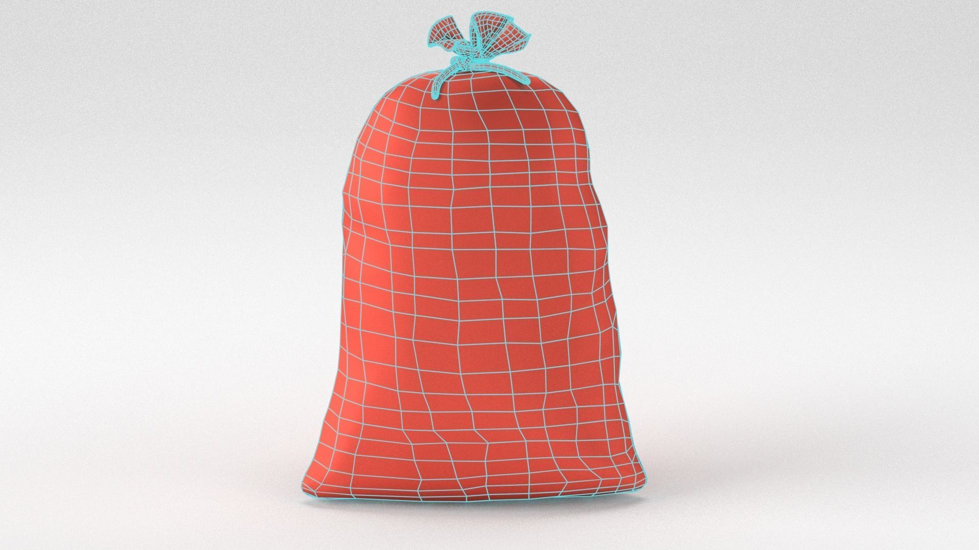 Food Sack Grain Tied 3D Model Low-poly 3D model_7