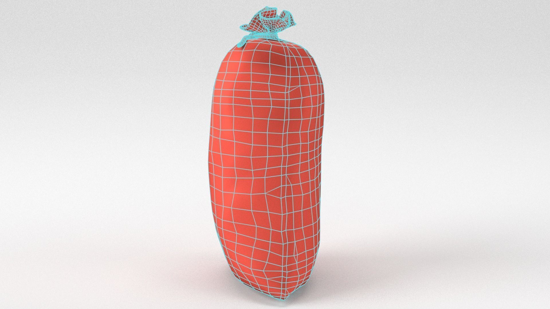Food Sack Grain Tied 3D Model Low-poly 3D model_8