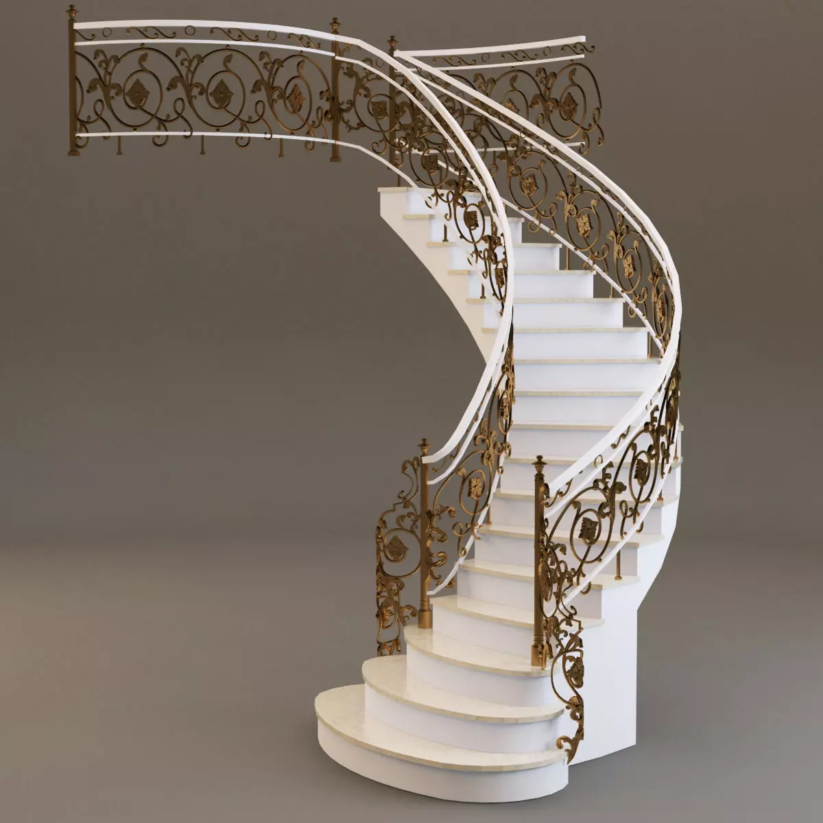 classical Staircase 3D model_0