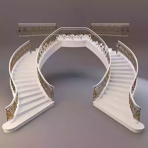 classical staircase 3 3D model
