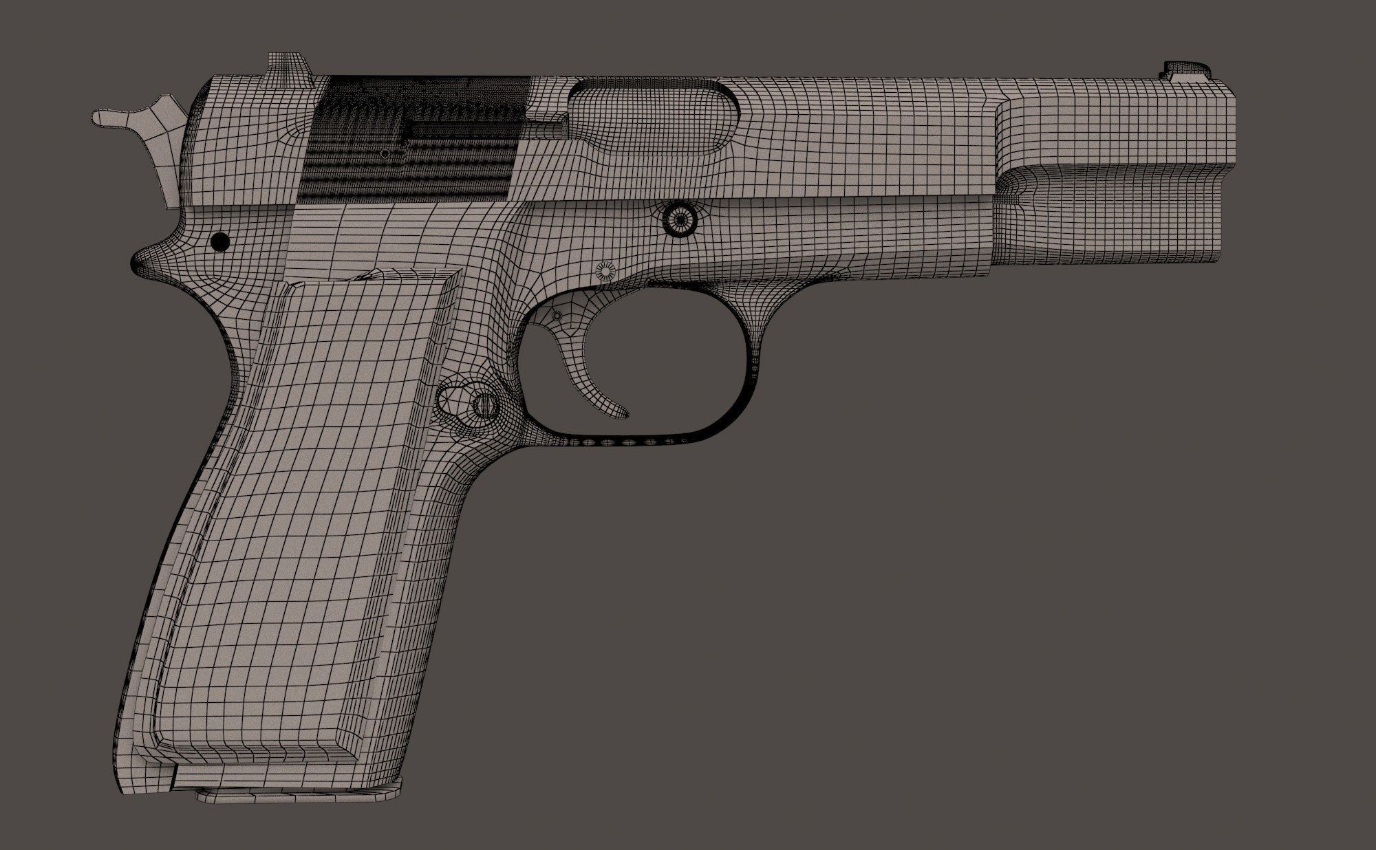 M3 Browning Hand gun 3D model_10