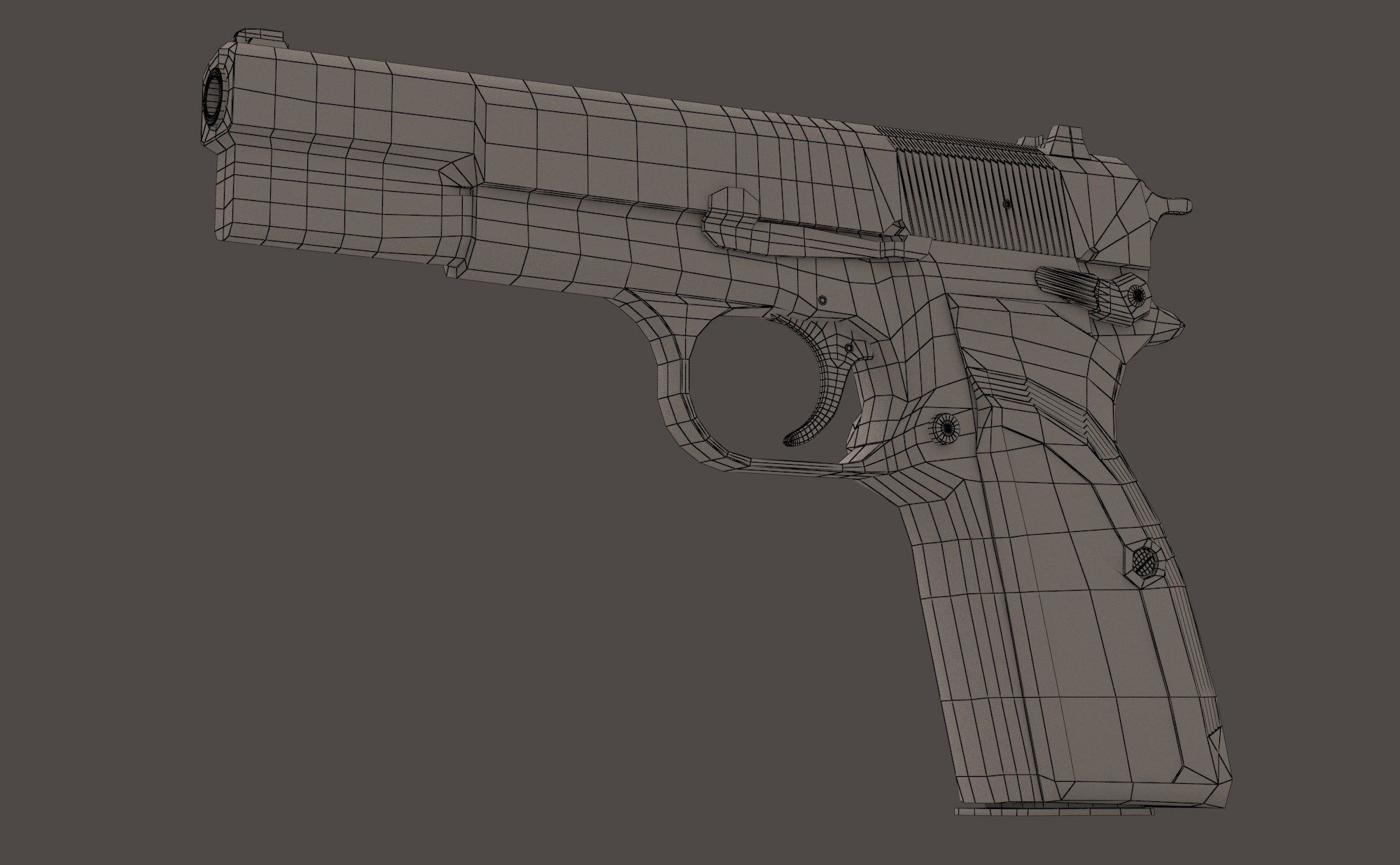 M3 Browning Hand gun 3D model_13