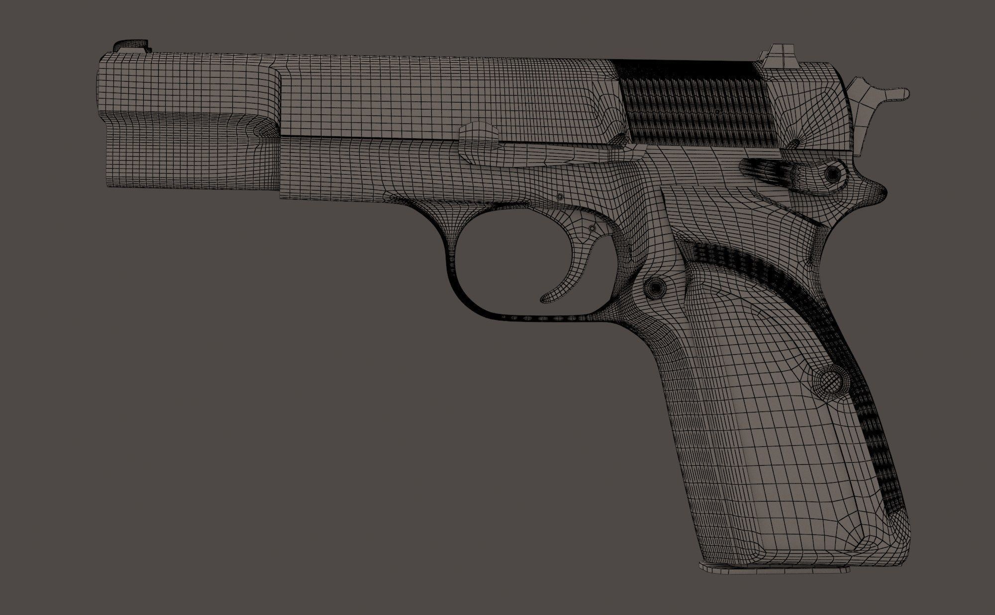 M3 Browning Hand gun 3D model_14