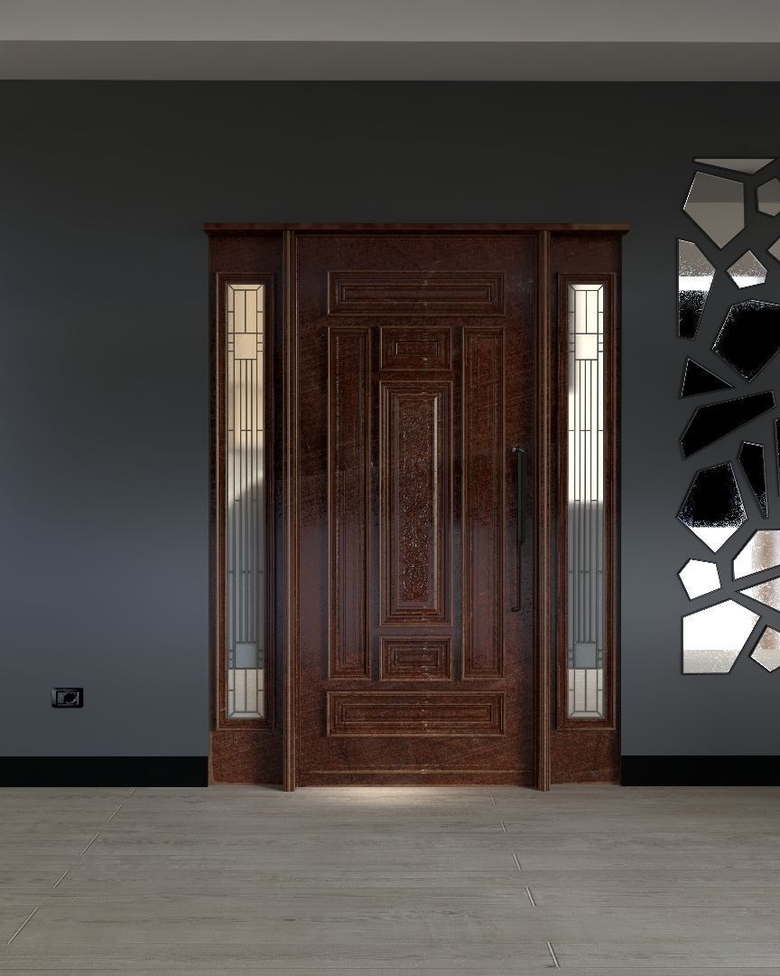 Echise Bruno - Door Set Low-poly 3D model_7