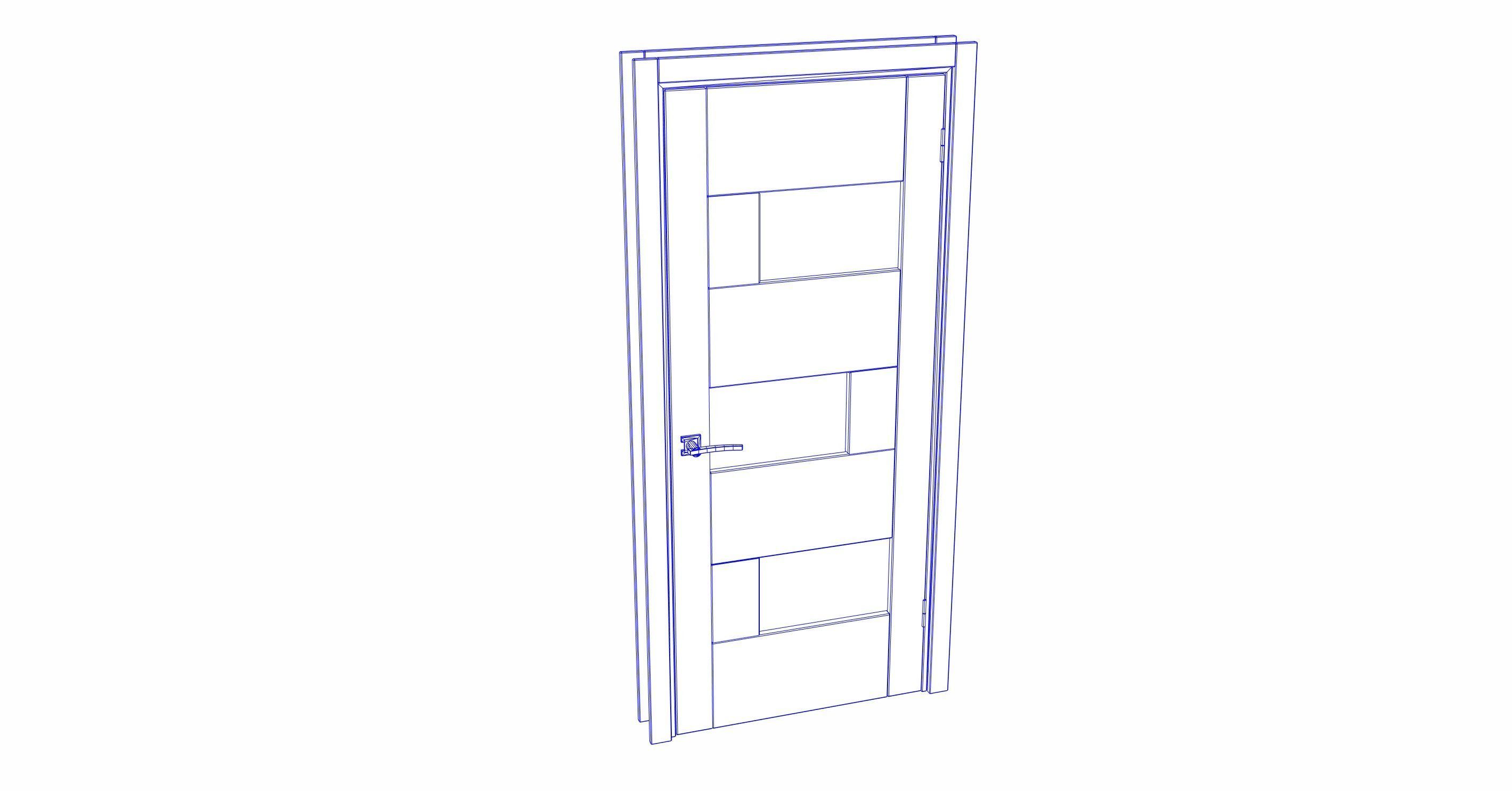 Echise Bruno - Door Set Low-poly 3D model_24