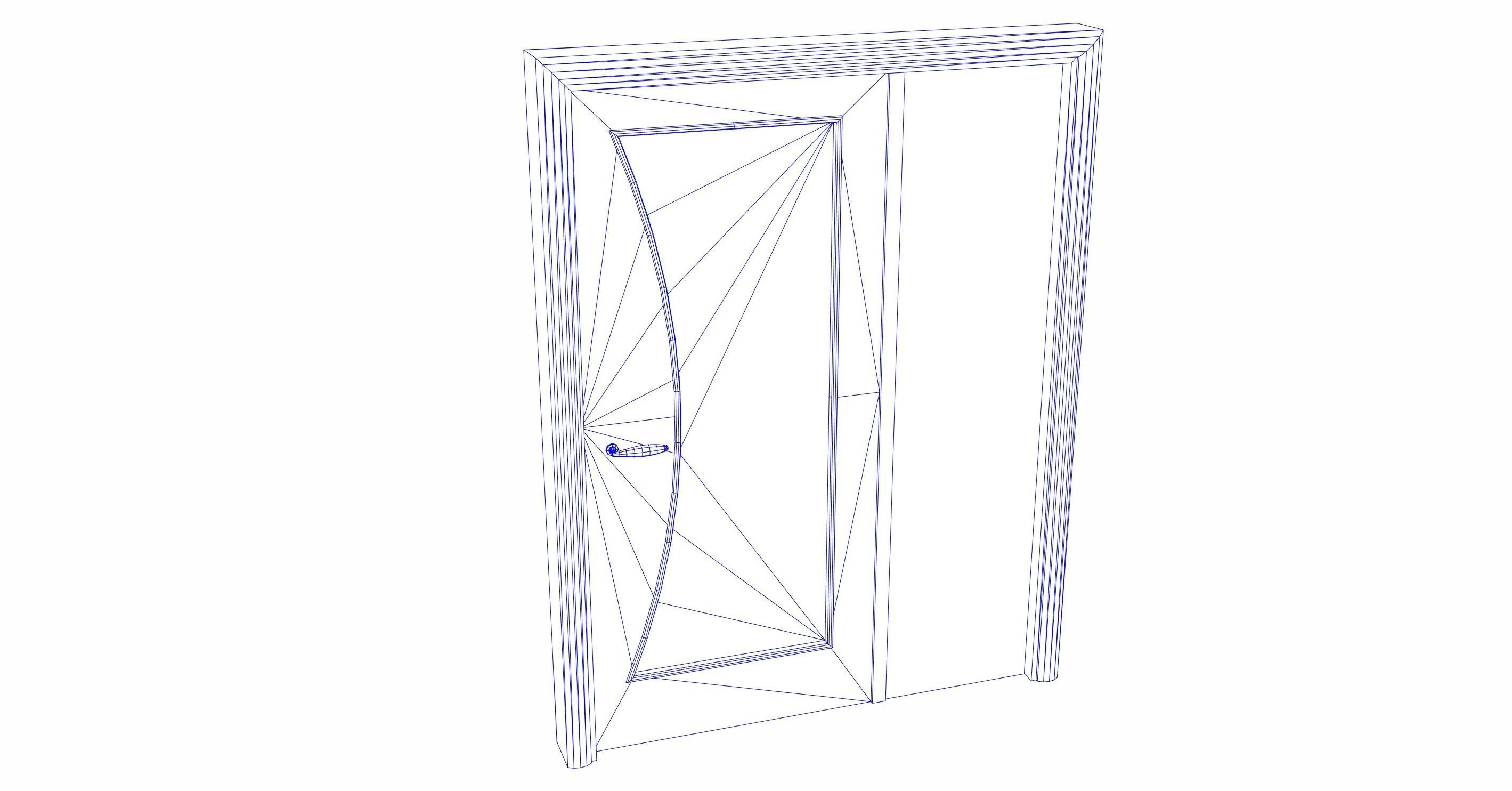 Echise Bruno - Door Set Low-poly 3D model_18