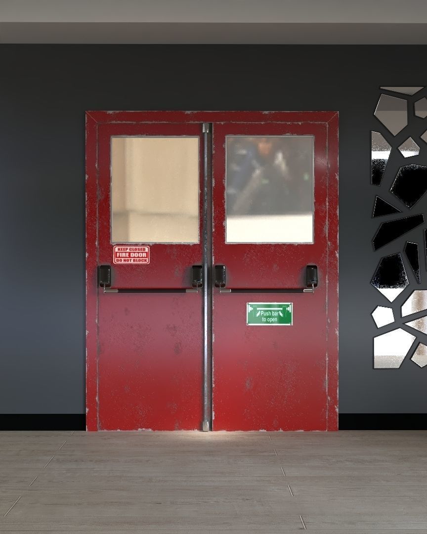Echise Bruno - Door Set Low-poly 3D model_9