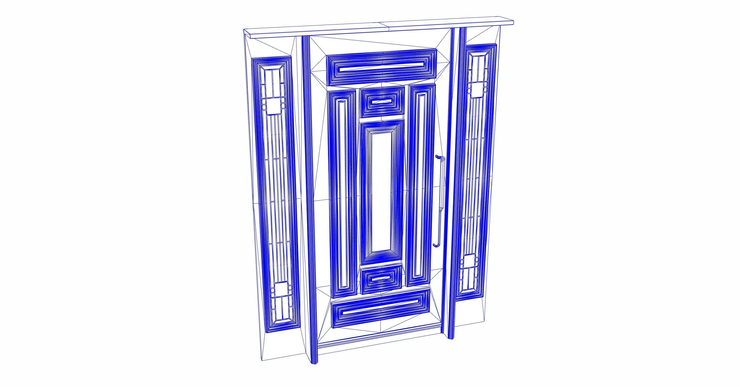 Echise Bruno - Door Set Low-poly 3D model_23
