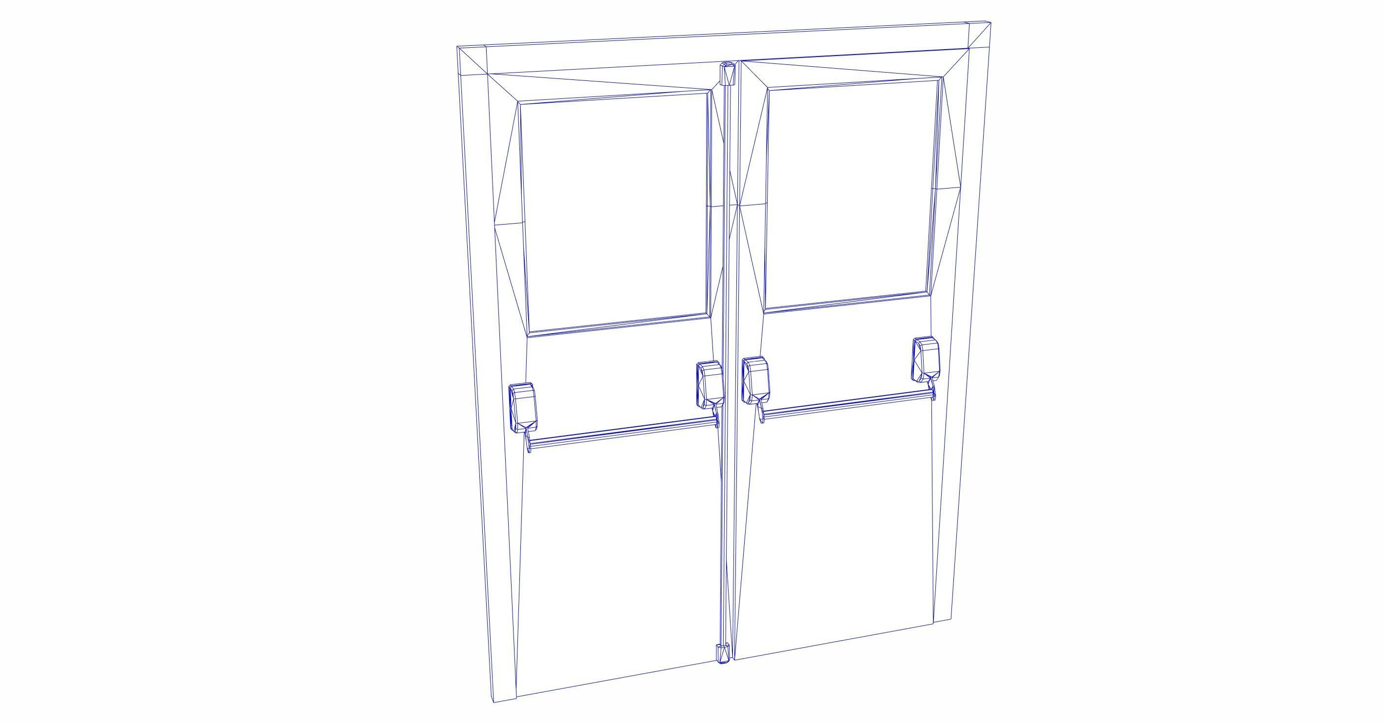Echise Bruno - Door Set Low-poly 3D model_25