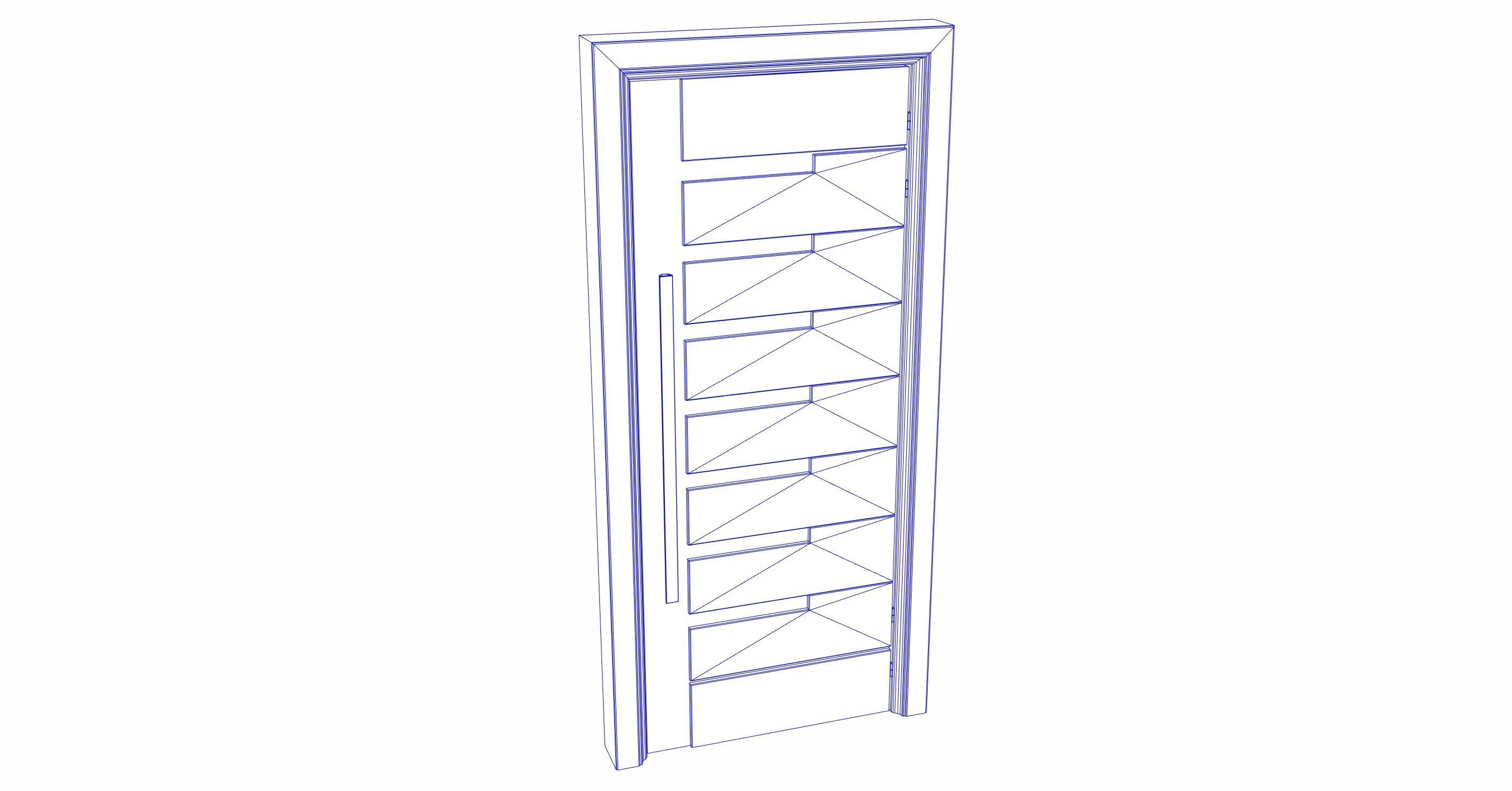 Echise Bruno - Door Set Low-poly 3D model_19
