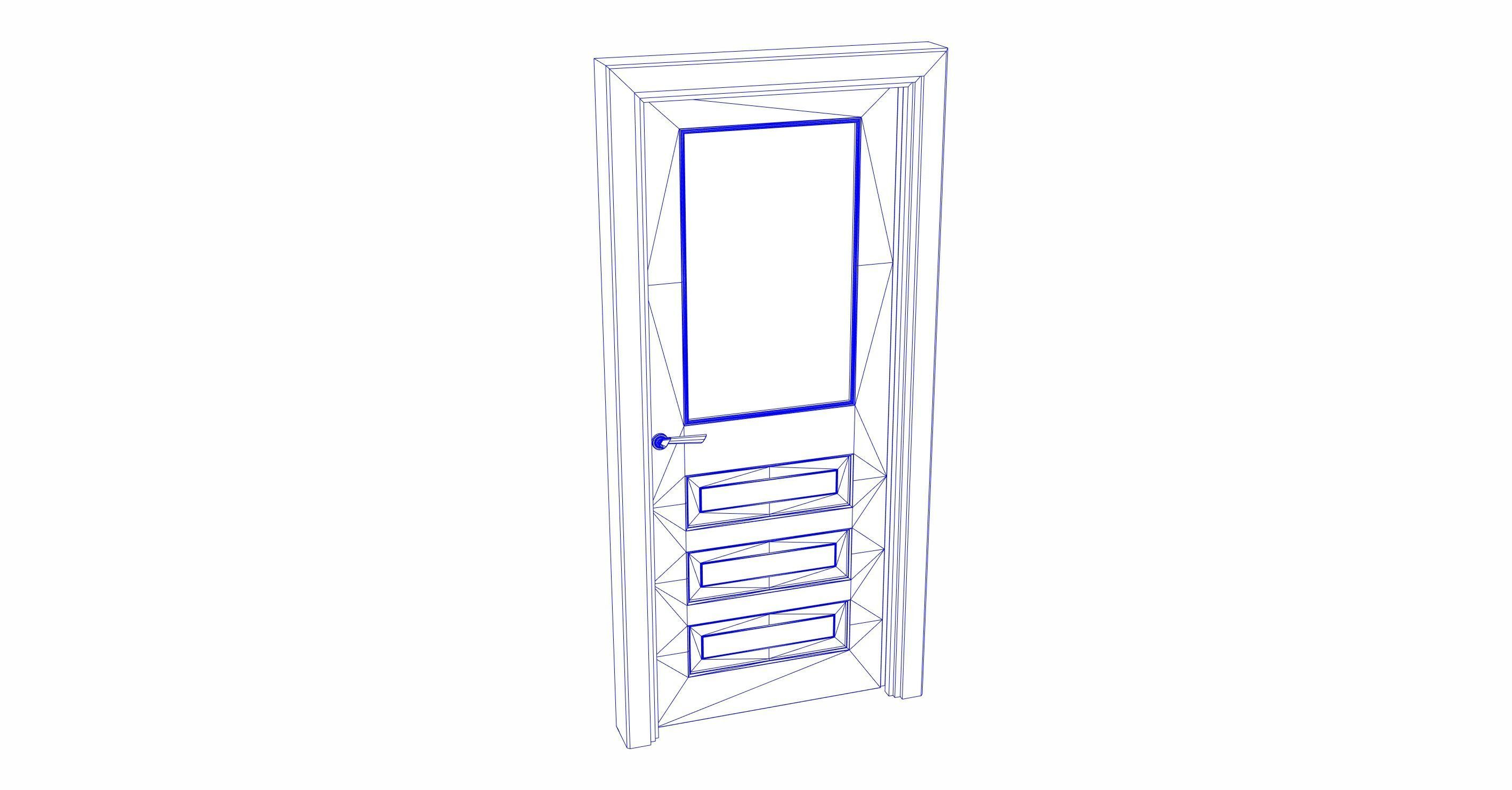 Echise Bruno - Door Set Low-poly 3D model_21