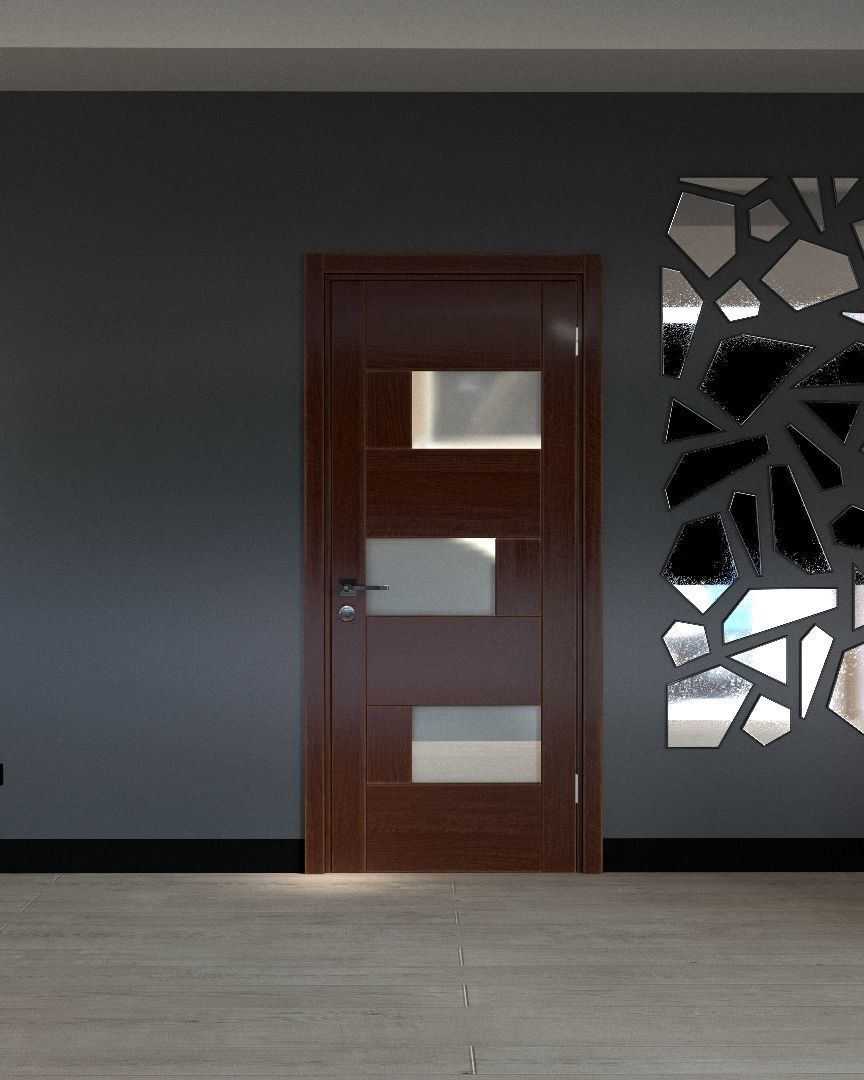 Echise Bruno - Door Set Low-poly 3D model_8