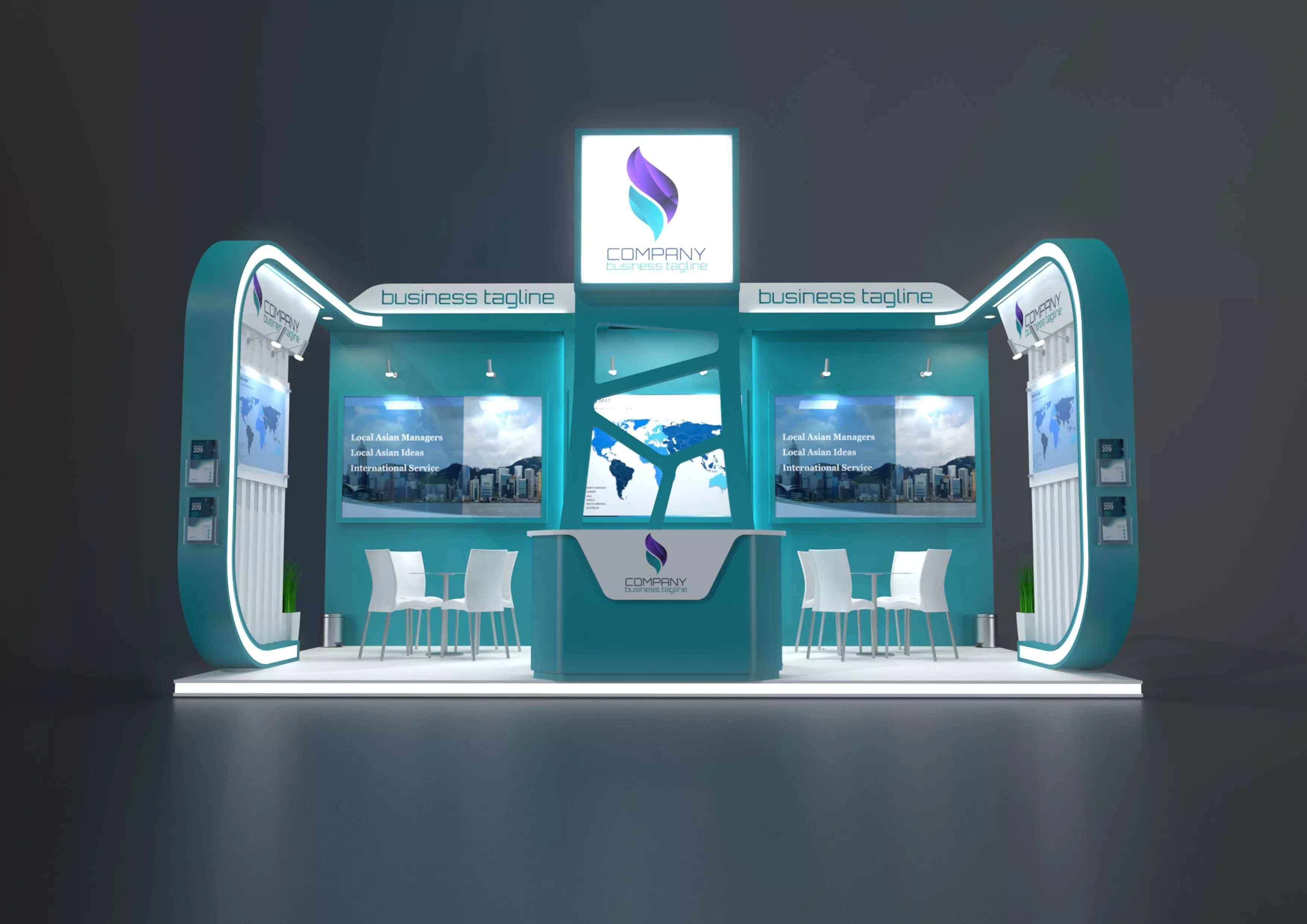 EXHIBITION STAND HMO 18 sqm 3D model