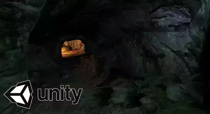 Modular cave kit Low-poly 3D model Modular cave kit Low-poly 3D model