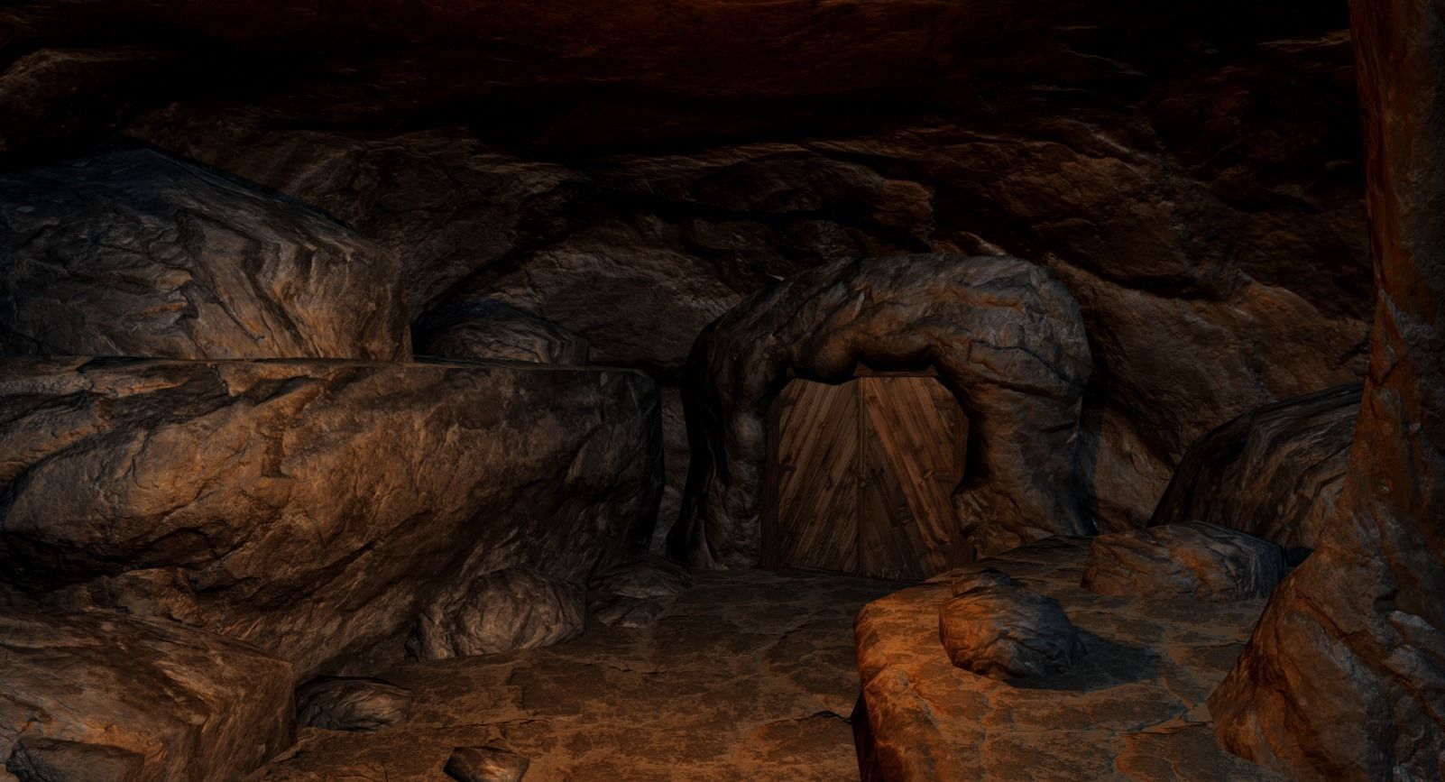 Modular cave kit Low-poly 3D model_2