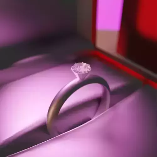 Diamond Ring  Low-poly 3D model