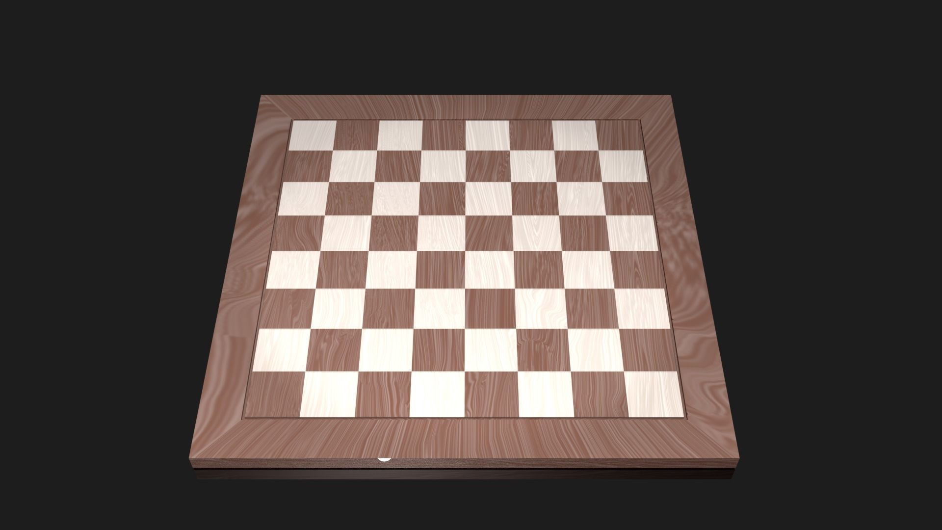 CHESSBOARD wooden chess board 3D model_1