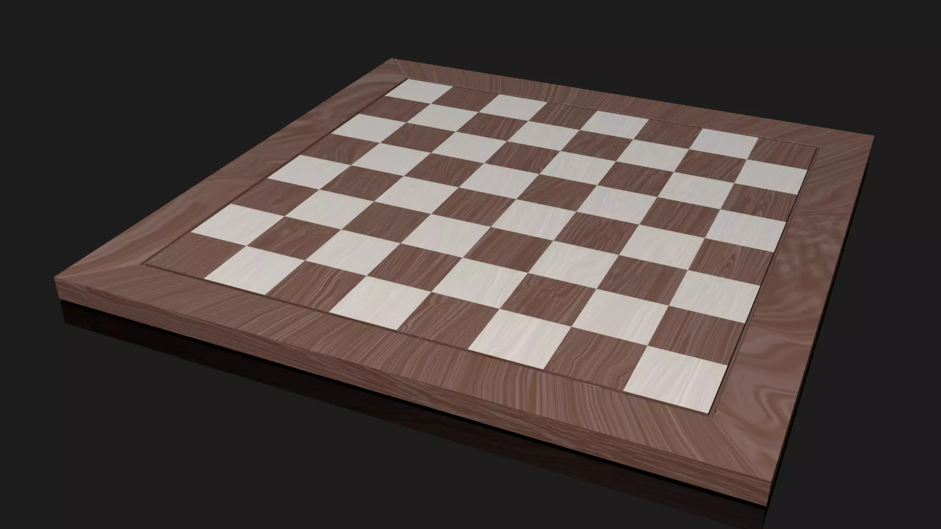 CHESSBOARD wooden chess board 3D model_0