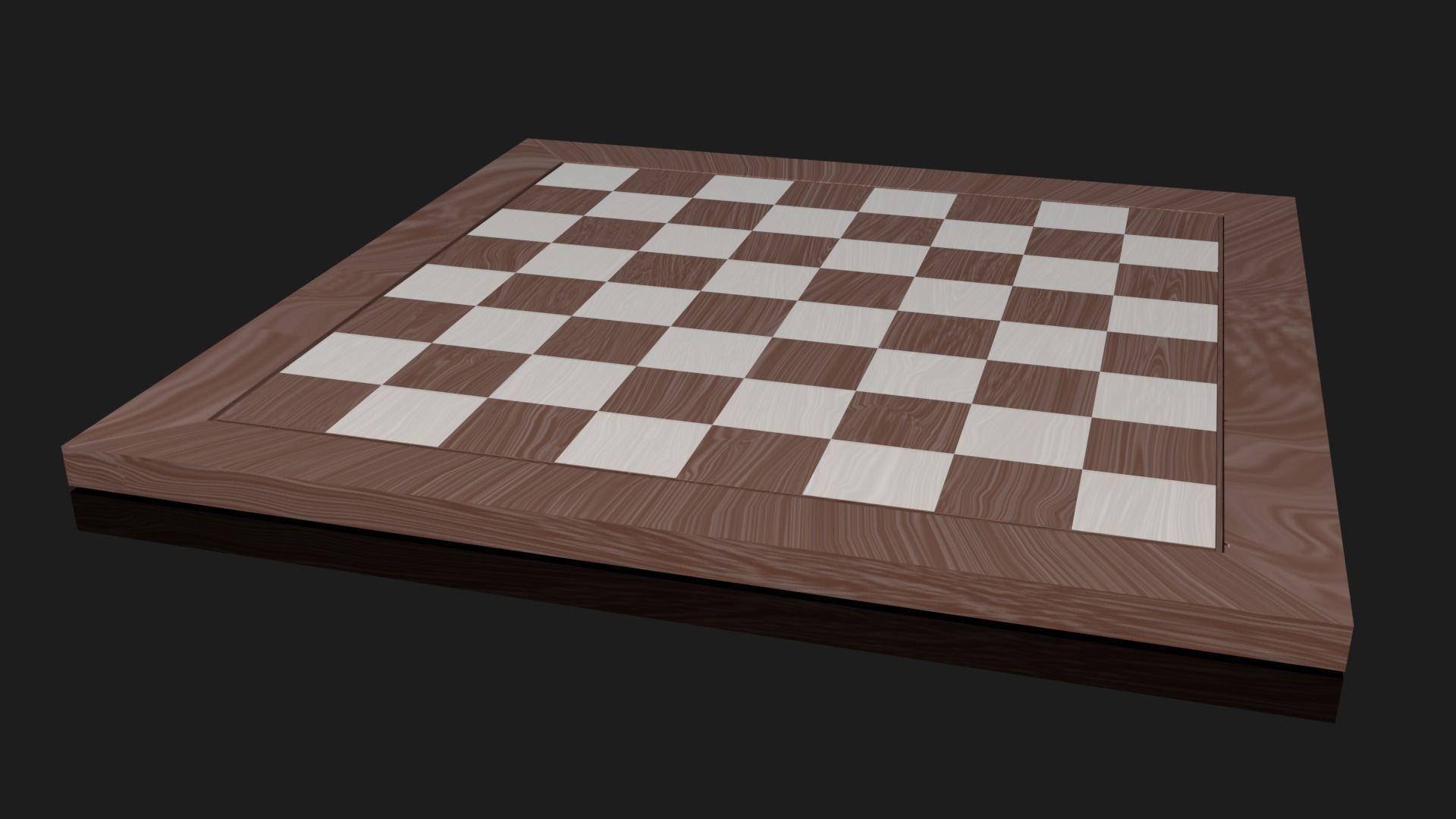 CHESSBOARD wooden chess board 3D model_2