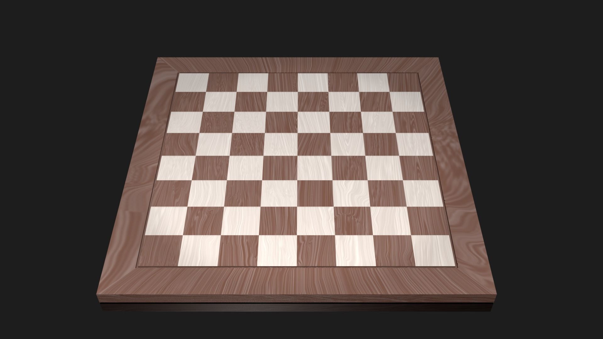 CHESSBOARD wooden chess board 3D model_3