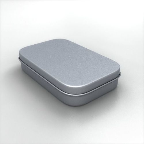 Tin Metal Box 3D model