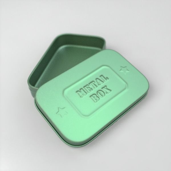 Tin Metal Box 3D model_9