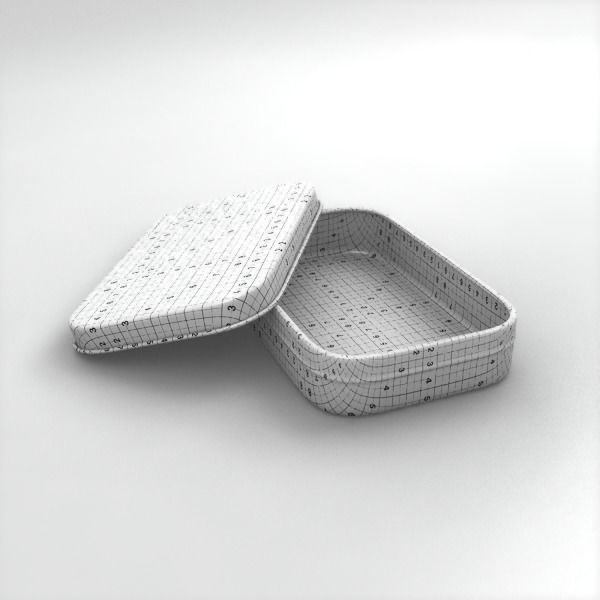 Tin Metal Box 3D model_8
