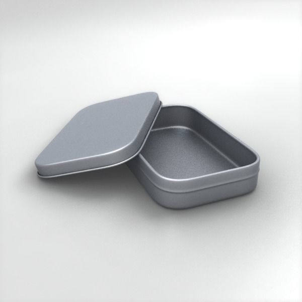 Tin Metal Box 3D model_1