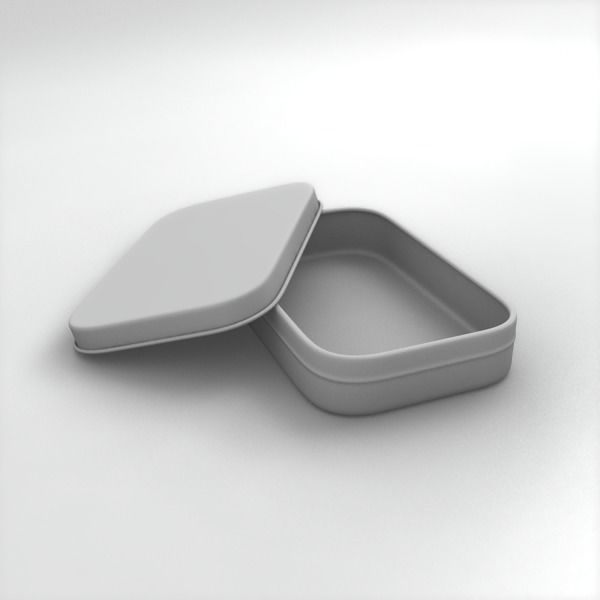 Tin Metal Box 3D model_6