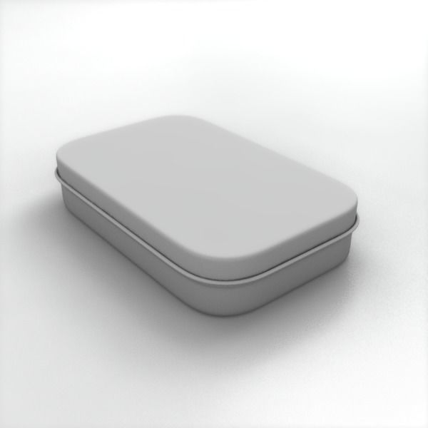 Tin Metal Box 3D model_5