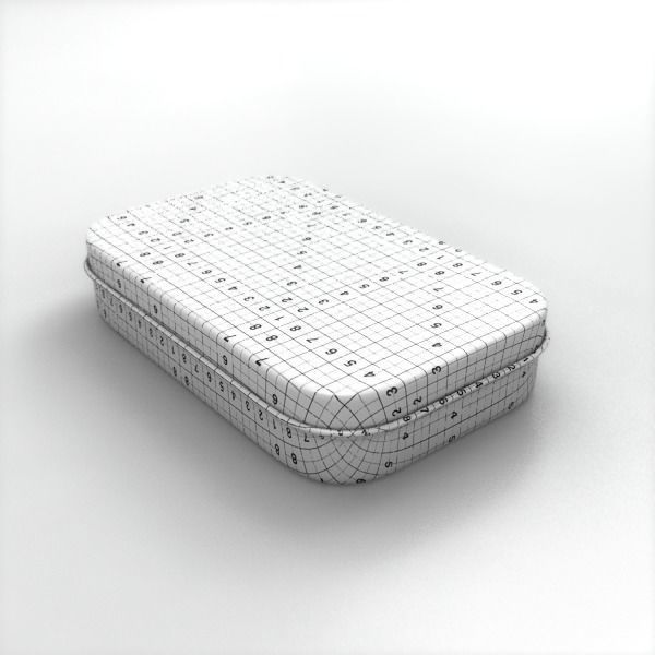 Tin Metal Box 3D model_7