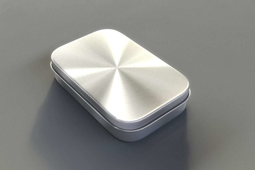 Tin Metal Box 3D model_2