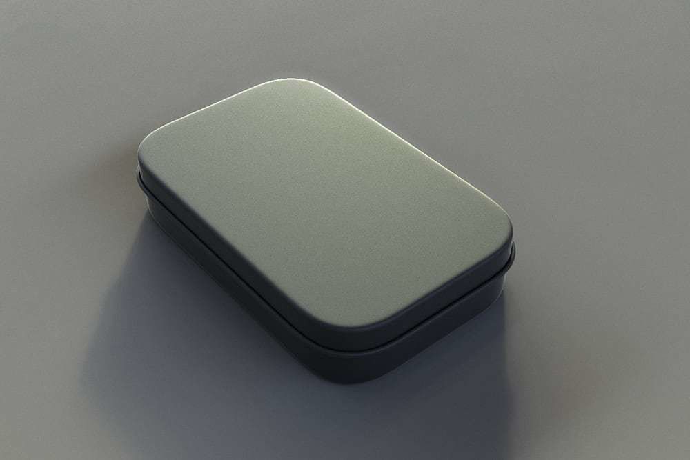 Tin Metal Box 3D model_4