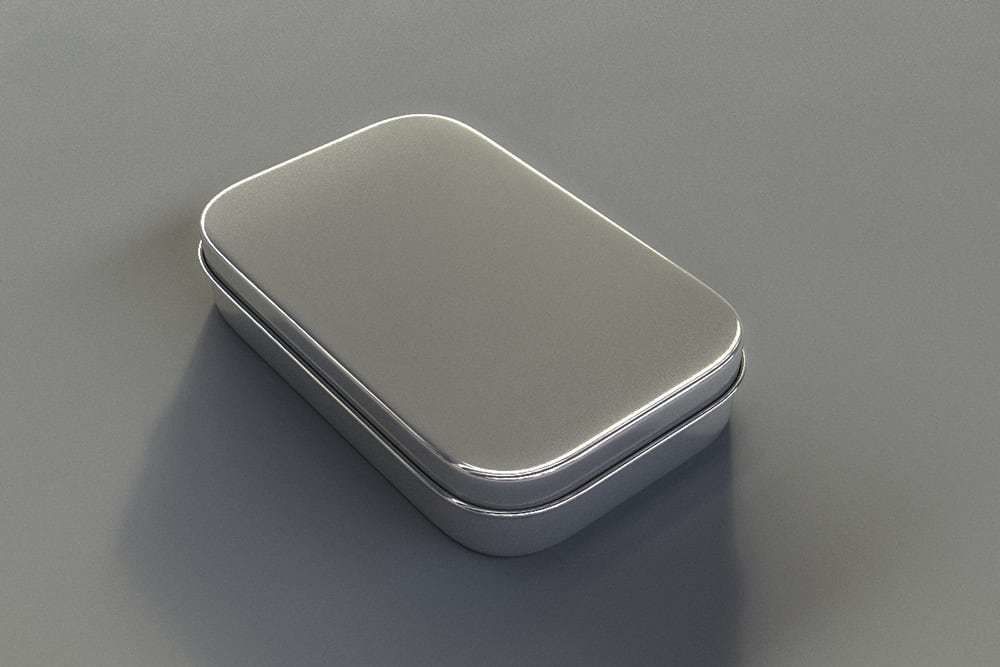 Tin Metal Box 3D model_3