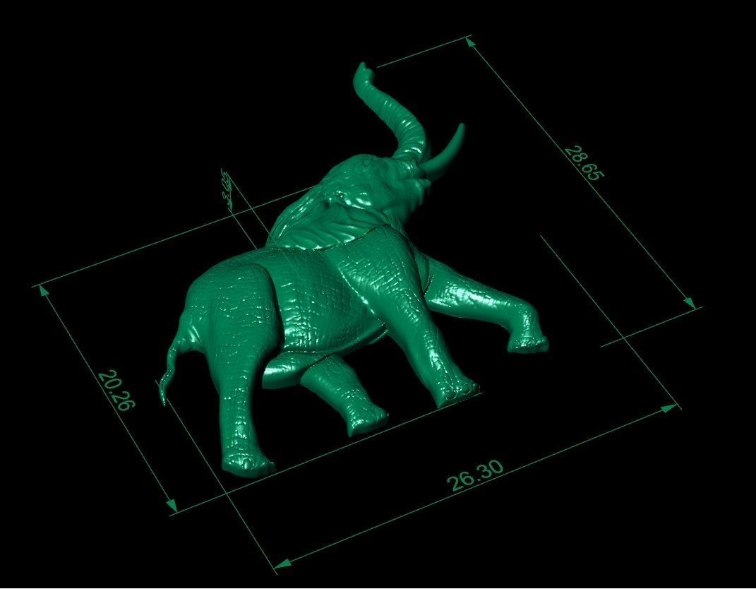 elephant relief 3D print model_7