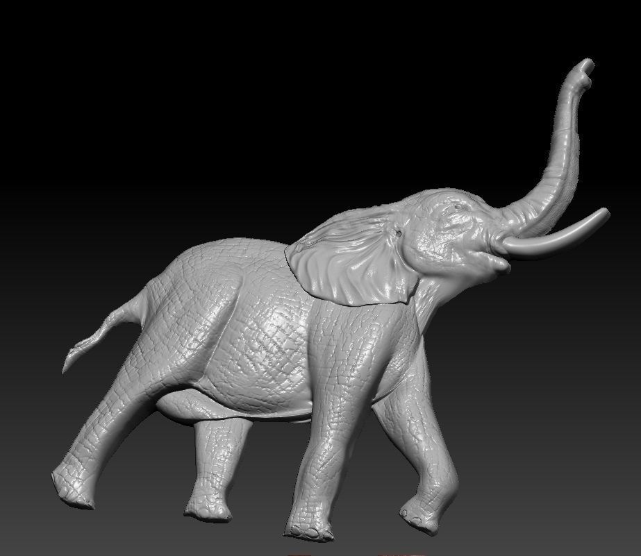 elephant relief 3D print model_2