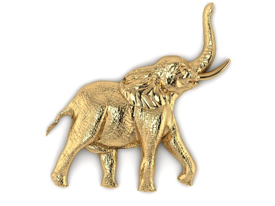 elephant relief 3D print model_3