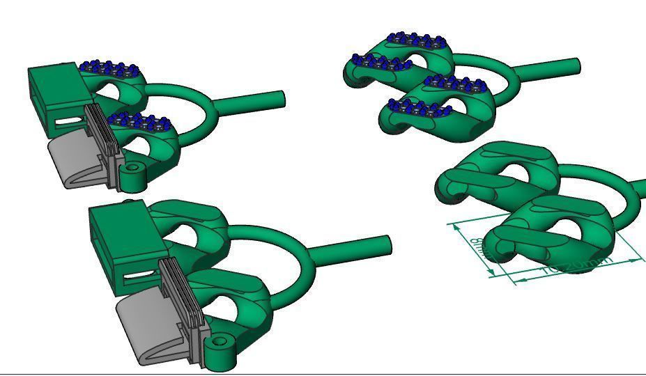 cuban chain  necklace bracelet STL  3D model_12
