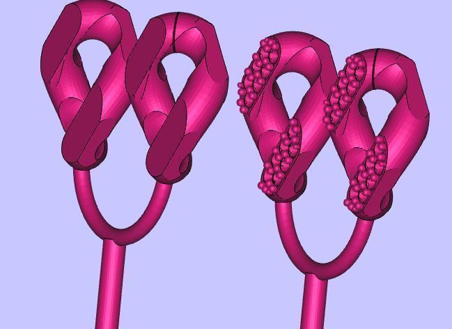 cuban chain  necklace bracelet STL  3D model_10