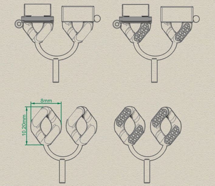 cuban chain  necklace bracelet STL  3D model_9