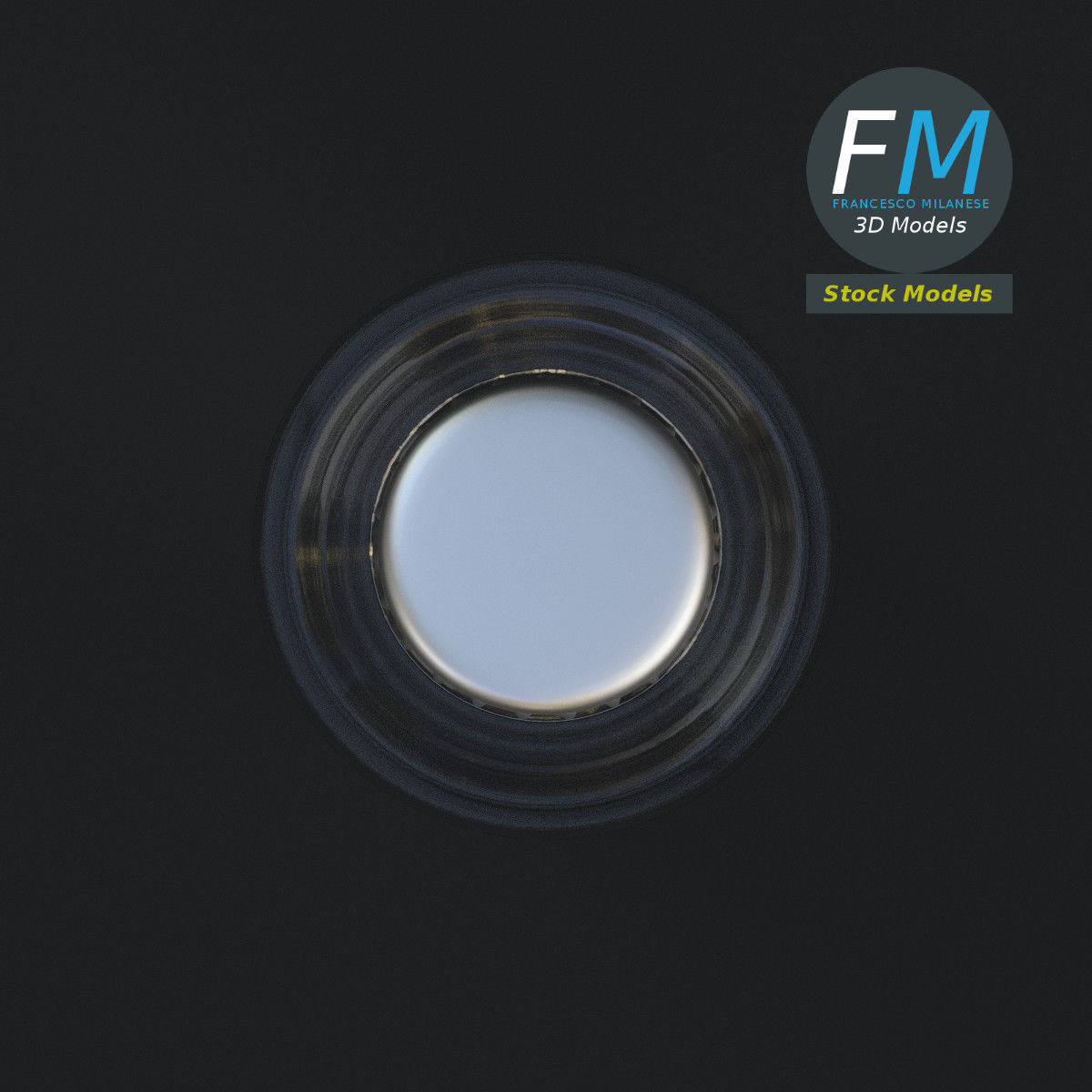 Empty beer bottle 3D model_6