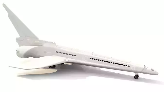 futuristic airline 3D model
