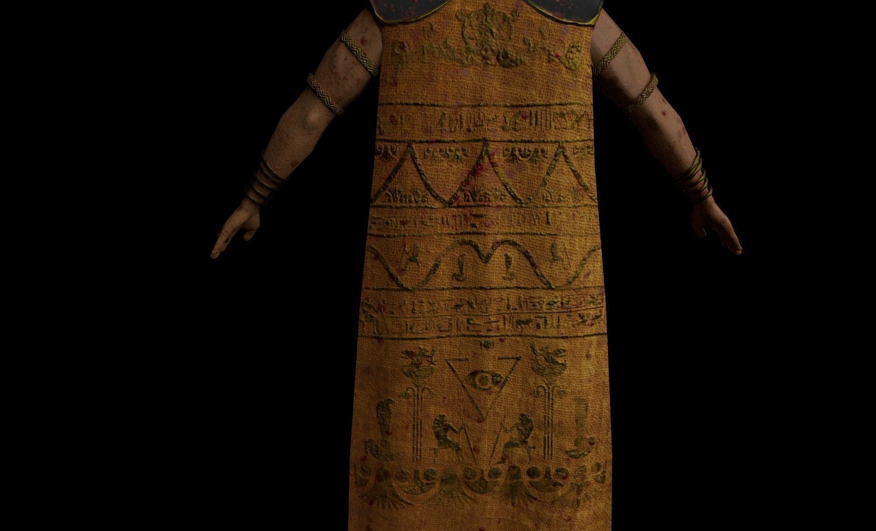 Pharaoh Entity rigged and animated Low-poly 3D model_6