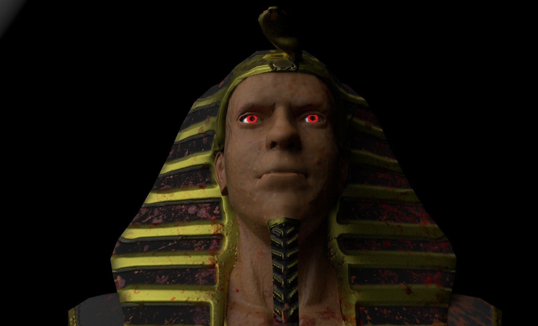 Pharaoh Entity rigged and animated Low-poly 3D model_4