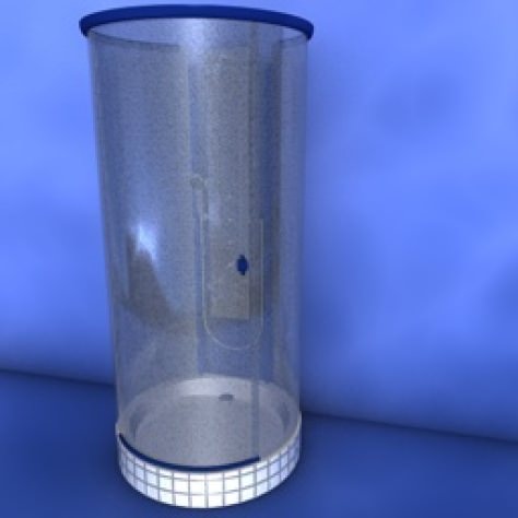 JH-CAD-interior-library glass container with sand in it 3D model_117