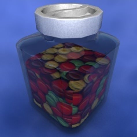 JH-CAD-interior-library glass container with sand in it 3D model_900