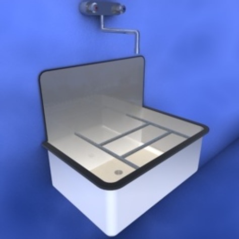 JH-CAD-interior-library glass container with sand in it 3D model_550