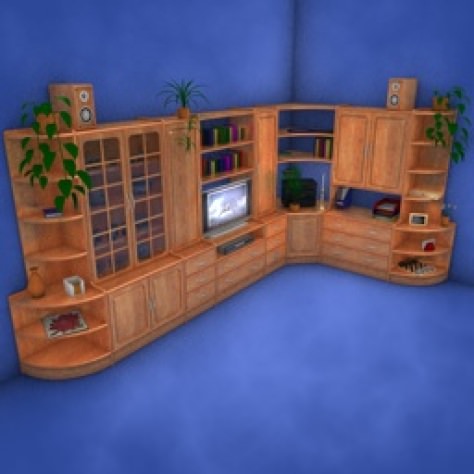 JH-CAD-interior-library glass container with sand in it 3D model_2