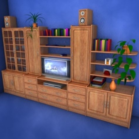 JH-CAD-interior-library glass container with sand in it 3D model_1